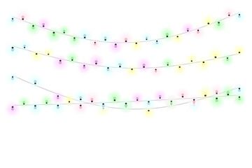 Pastel Party Festive String Lights Decoration for Celebrations and Special Events with Transparency