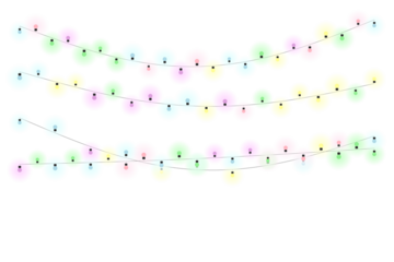 Pastel Party Festive String Lights Decoration for Celebrations and Special Events with Transparency