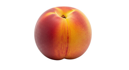 A ripe and juicy peach isolated on transparent background, showcasing its vibrant colors and smooth skin, perfect for healthy eating and summer fruit concepts
