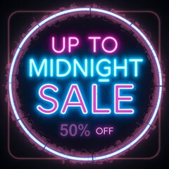 Black Friday sale glowing neon sign 
