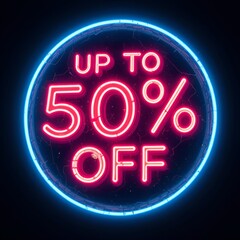 Black Friday sale glowing neon sign 

