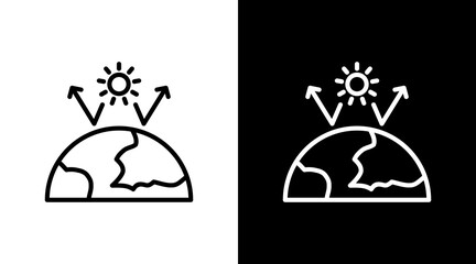 Greenhouse Effect  White Icon Set Design