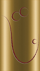 abstract family path and circles brass like background design