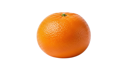A vibrant and juicy orange isolated on transparent background, showcasing its textured peel and refreshing color, perfect for healthy eating and vibrant fruit displays