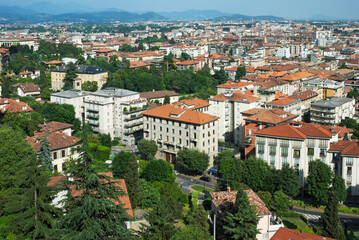 Fototapeta premium overview of the city of Bergamo, Lombardy, Italy