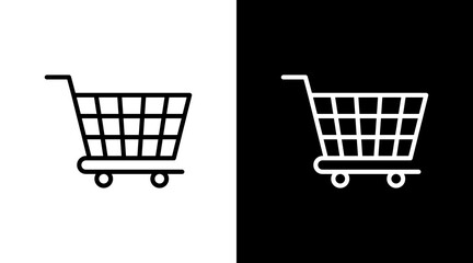 Shopping Cart  White Icon Set Design