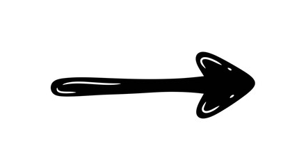Illustration of a stylized directional arrow indicating the right direction design element