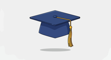 Illustration of a vibrant academic graduation cap symbolizing scholastic achievement and future