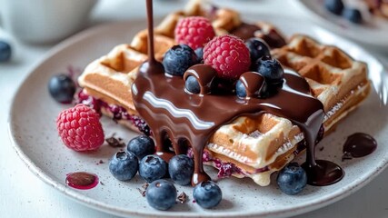 A delicious breakfast or brunch option, this can be used in food blogs, magazines, or social media posts - Powered by Adobe