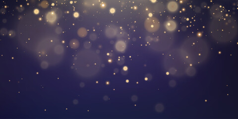 Vector bokeh lights effect isolated on transparent background. Soft blured bokeh and lights