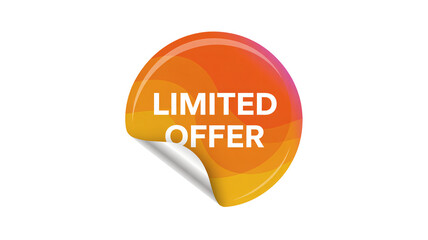 Grab attention with this vibrant limited offer sticker graphic, perfect for promoting exclusive deals and driving sales with a sense of urgency and excitement