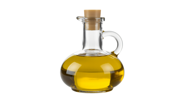 Pure olive oil in glass bottle, healthy lifestyle concept, adds a touch of elegance to any culinary project, perfect for food blogs and organic product ads