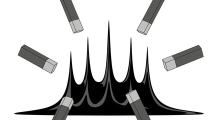 Magnetic Attraction - Iron Filings and Magnets in a Dynamic Display.