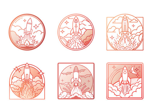 Set of vector Easter egg illustrations with decorative shapes and patterns