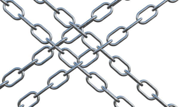 High-Resolution Metal Chain PNG Photo – Realistic Steel Chain Links for Design, Heavy Industrial Chain Element for Editing, Transparent Background Chain Graphic