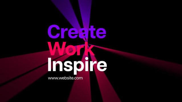 Typography Creative Light Rays 3