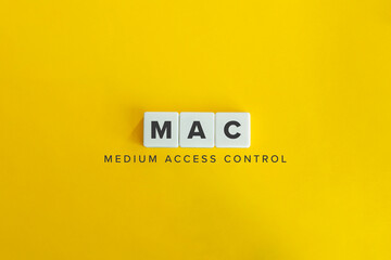 MAC Medium Access Control Networking Term Computer Network Communication Data Link Layer OSI Model Graphic