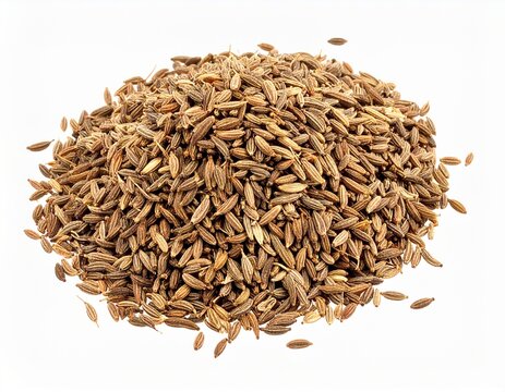 Ajwain seeds with isolated white background