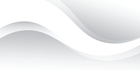 Vector gray line background curve element with white space for text and message design, overlapping layers, vector