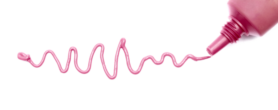 liquid pink blush isolated on white background