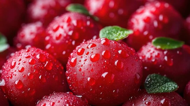 A detailed shot of multiple red apples in a row, suitable for food or nature-related contexts