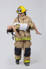 Isolated firefighter rescues child from danger