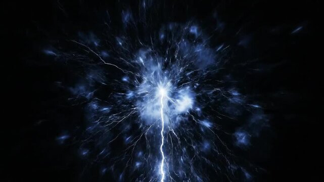 Intense electric energy displaying power and natural phenomena