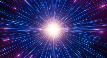 Light Rays Speed Motion Blue Purple Glowing Background