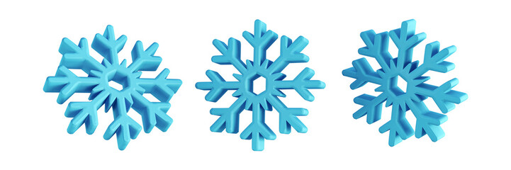 blue snowflake icon isolated on white