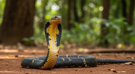 King cobra in natural habitat