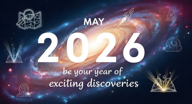 May 2026 be your year of exciting discoveries, space theme