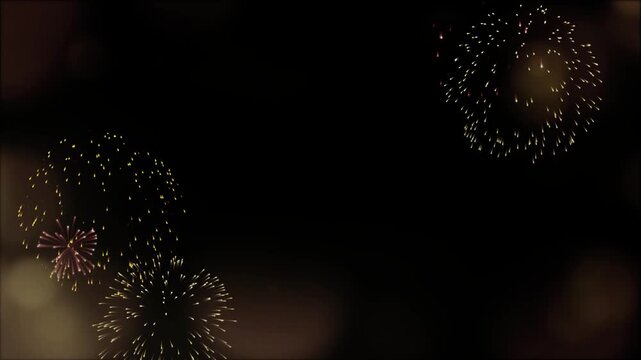 firework animation on black background, new year  firework, party firework, festival, anniversary firework