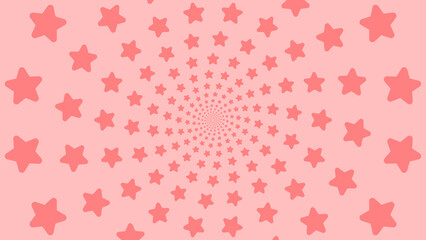 Pink Star Shapes Concentric Radial Pattern Background