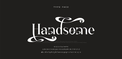 Elegant logo modern luxury alphabet font.  Typography elegant style alphabet fonts for beauty shop, decoration, business, boutique, fashion, brand, wedding, vintage design. vector illustration