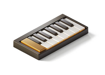 MIDI keyboard isolated on suitable background