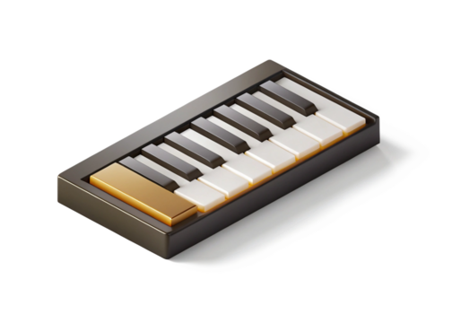 MIDI keyboard isolated on suitable background