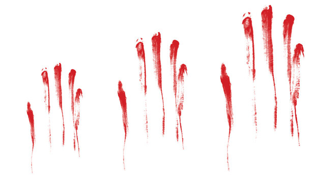 Vector Blood Handprint, Halloween-themed graphic illustration, eerie and intense horror design element, png file, isolated on white