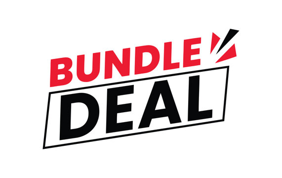 A bold red and black "BUNDLE DEAL" graphic is displayed on a white background, suggesting a special offer or promotion.