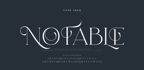 Elegant logo modern luxury alphabet font.  Typography elegant style alphabet fonts for beauty shop, decoration, business, boutique, fashion, brand, wedding, vintage design. vector illustration