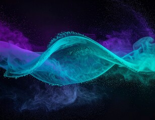 Matte Dark Pop Neon Violet Cyan Gradient Abstract Background – Minimal Modern Wallpaper Texture