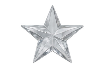 Obraz premium Silver metallic 3d star icon for award