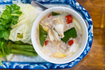 Spicy crab with assorted vegetables. Healthy food for life concept.