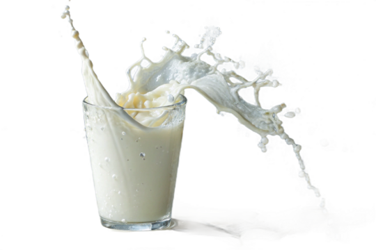 Dynamic Shot of White Liquid Splash