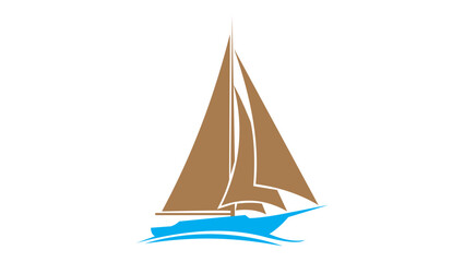 Minimalist Sailboat Icon