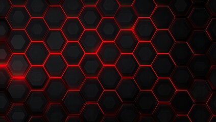 Hexagonal pattern with dark cells outlined in red