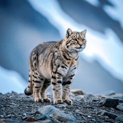 Andean Mountain Cat in Rocky Terrain