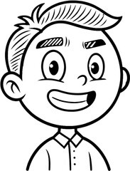 cartoon character of man