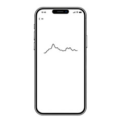 black smart phone transparent background