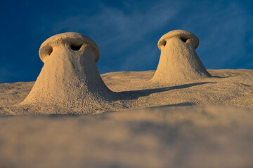 White chimneys, typical of the Alpujarra - Granada.