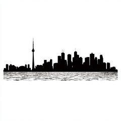 Obraz premium Surprizing City skyline silhouette
